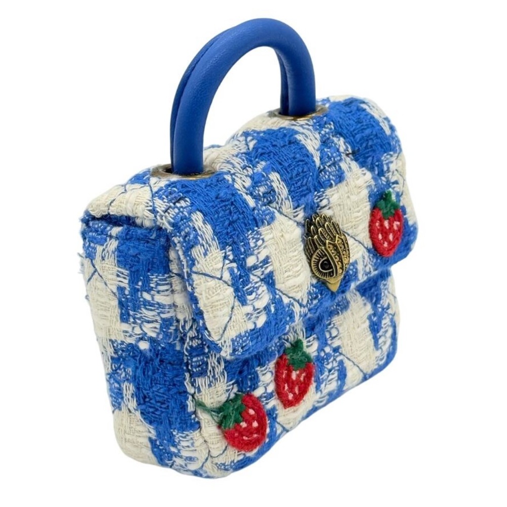 Kurt Geiger Blue and Cream Mini Bag